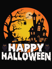 Halloween t-shirt design Happy Halloween