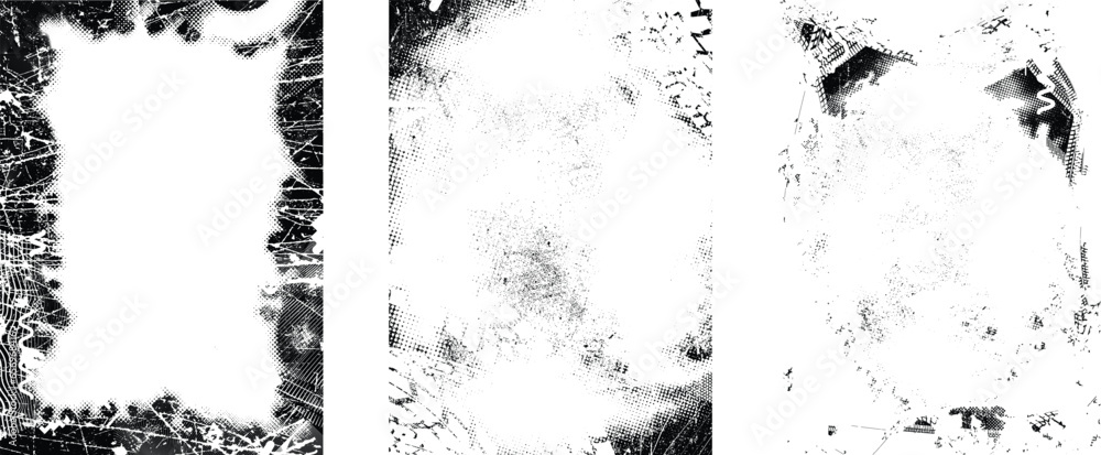 Fototapete glitch distorted grungy isolated layers . design element for brochure, social media, posters, flyers