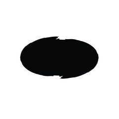 Grunge Horizontal Oval Shape Filled Abstract rounded shape