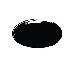 Grunge Horizontal Oval Shape Filled Abstract rounded shape