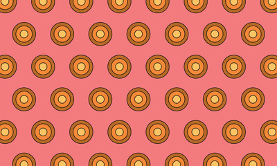 Pattern circle tiles vector texture wall on red background. Vector illustration