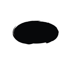 Grunge Horizontal Oval Shape Filled Abstract rounded shape