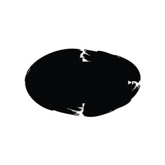 Grunge Horizontal Oval Shape Filled Abstract rounded shape