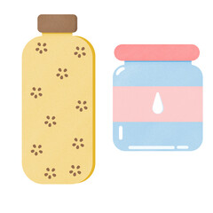 Bottle and Glass Jar