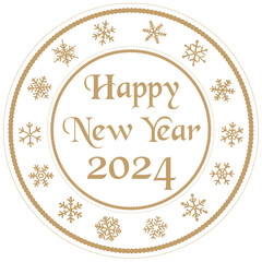 Naklejka na ściany i meble Happy New Year 2024