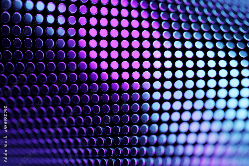 Poster 3d rendering. blue geometric pattern. minimalistic pattern of simple shapes. bright creative symmetr
