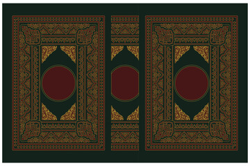 Quran book cover, quran book, koran cover. - obrazy, fototapety, plakaty