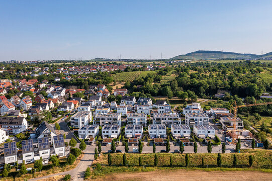 Germany, Baden-Wurttemberg, Waiblingen, Aerial view of modern development area