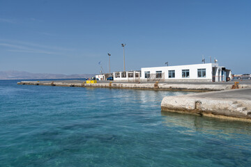 The ferry terminal on the Naxos in Greece - obrazy, fototapety, plakaty