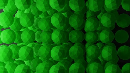 close up of 3d spheres made in blender