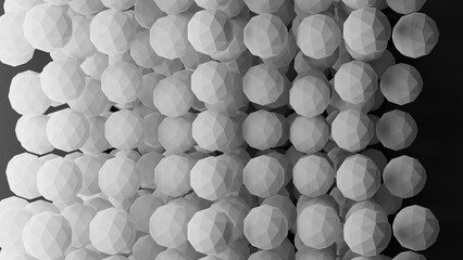 close up of 3d spheres made in blender