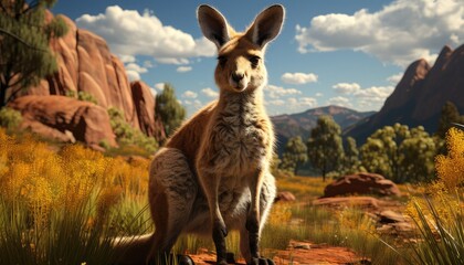 Kangaroo - obrazy, fototapety, plakaty