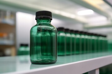 Drug bottle on shelf. CNS stimulant. ADHD and narcolepsy treatment. Generative AI - obrazy, fototapety, plakaty