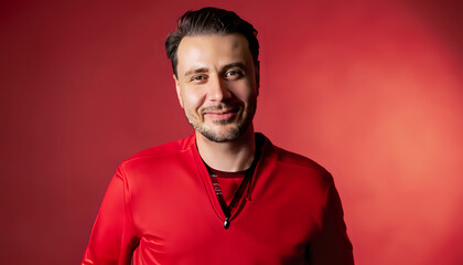 Obraz premium portrait of a person, Bubbling with Joy: Happy Beauty Innovator, AI Generated