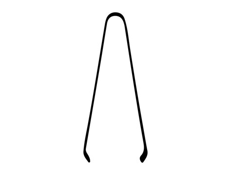 recommend clip art: Ice tongs silhouette vector art white background