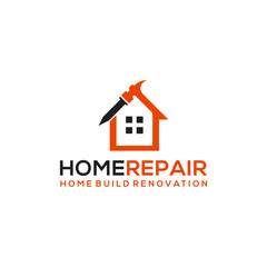 Illustration vector graphic of Construction, home repair, and Building Concept Logo Home Service Design Real Estate template