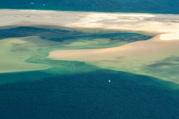 vue aérienne de la côte à Arcachon en France