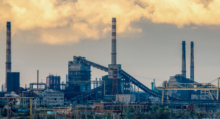 Azovstal plant destroyed during the war in Mariupol Ukraine