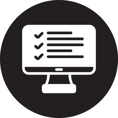 online test glyph icon