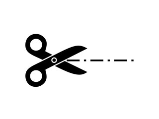 cut icon.cutting scissors icon vector with simple design