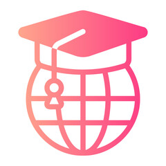 global education gradient icon