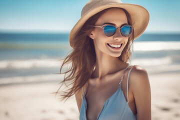 portrait of a woman on the beach