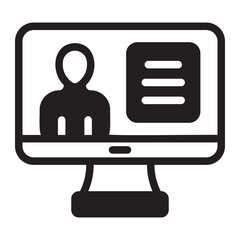 webinar glyph icon