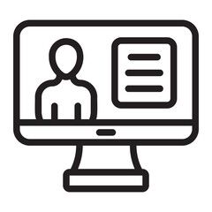 webinar line icon