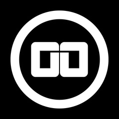 OO letter logo design on black background Initial Monogram Letter OO Logo Design Vector Template.