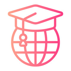 global education gradient icon