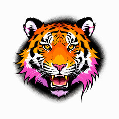Colorful tiger vector illustration
