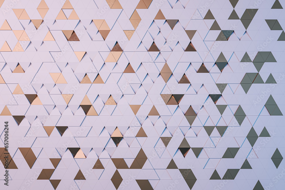 Aufkleber creative geometric triangles backdrop. landing page concept. 3d rendering.