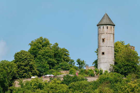 Close up of castle ruin Plesse Burg near G&ouml;ttingen, Germany