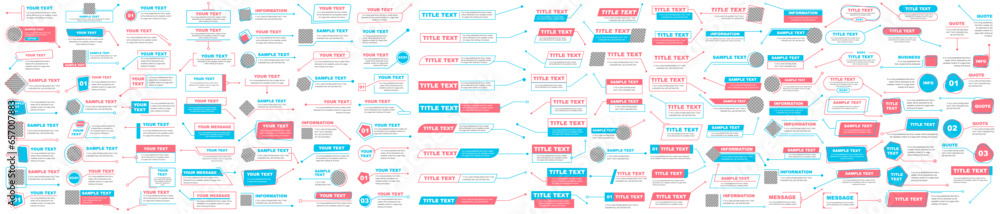 Fototapete digital callouts layout template. callout bar label and source for advertising. vector elements