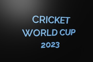 Cricket world cup 2023 3d rendered graphic, banner for blogs, or social media posts