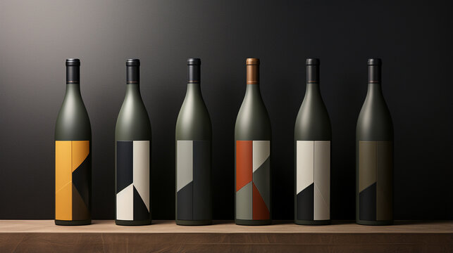 Minimalist lines and shapes emphasize the bottle's elegant simplicity.