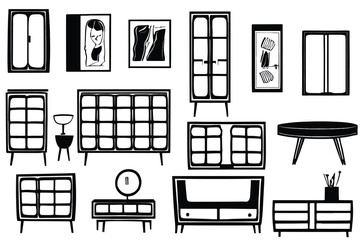 Room Furniture Icon set.