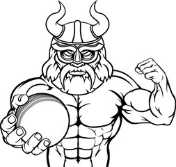 A Viking warrior gladiator cricket sports mascot
