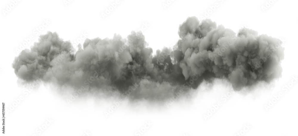 Aufkleber gloomy rainstorm cloudscape horizontal shapes cut-out backgrounds 3d rendering png