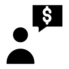 Solid Dollar User Conversation icon