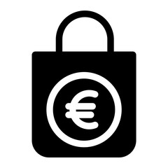 Solid Euro Shopping Bag icon