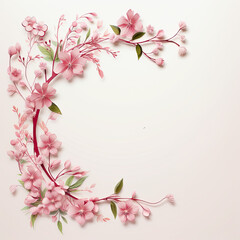 Fototapeta premium cherry blossom with frame