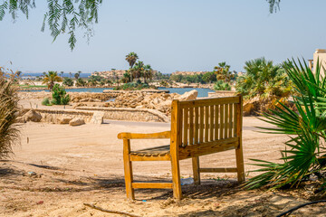 chairs on the beach park