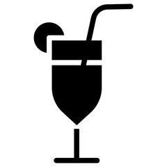 Obraz premium Solid Cocktail icon