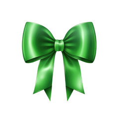 green ribbon isolated on transparent background