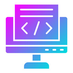 Coding Vector Icon Design Illustration