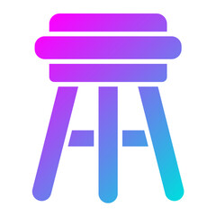 Stool Vector Icon Design Illustration