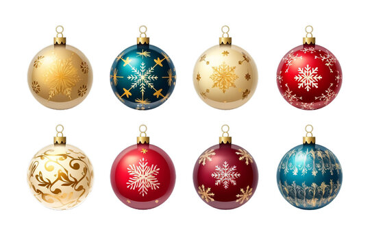 Christmas Balls isolated on a transparent background. Christmas decoration. Christmas concept