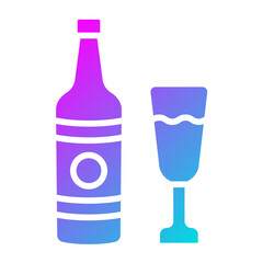 Champagne Vector Icon Design Illustration