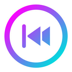 Backward Vector Icon Design Illustration